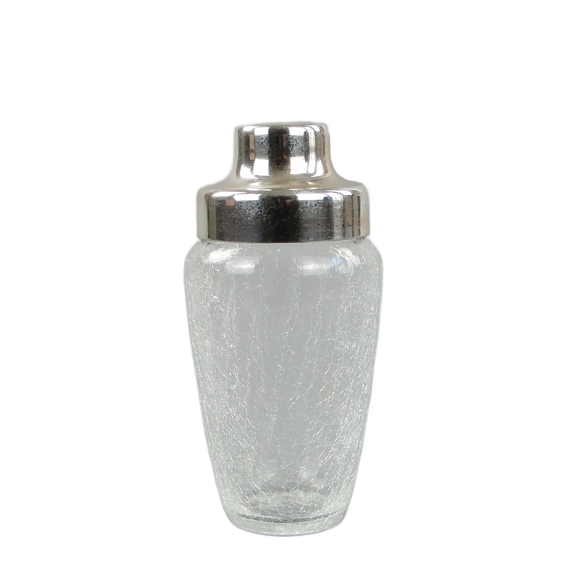 Cocktail shaker, white frosted glass, Poland, 1970s.