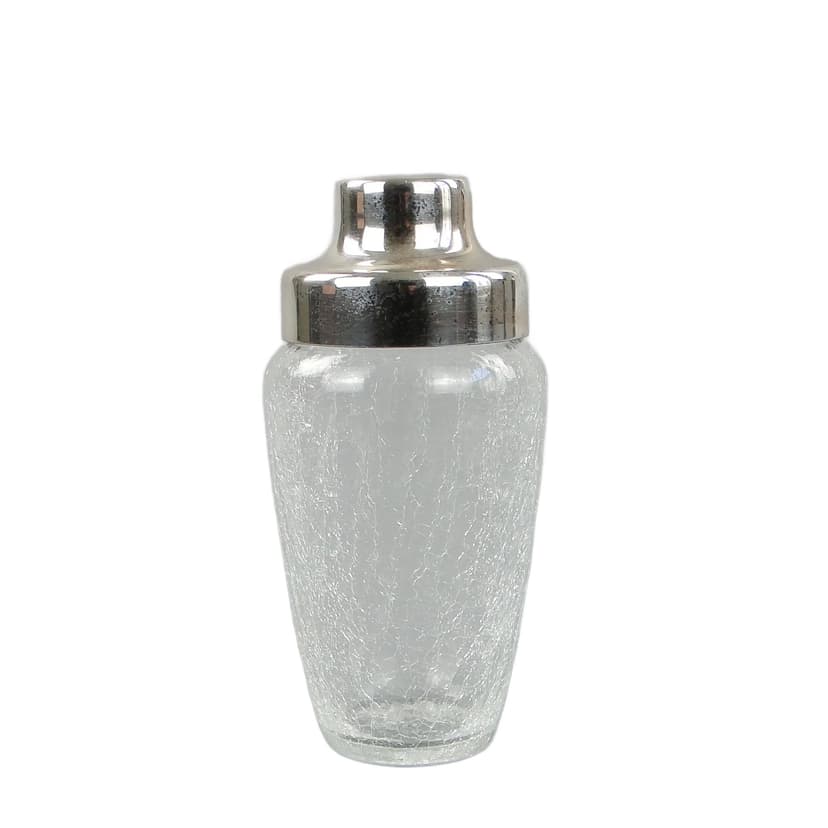 Cocktail shaker, white frosted glass, Poland, 1970s.