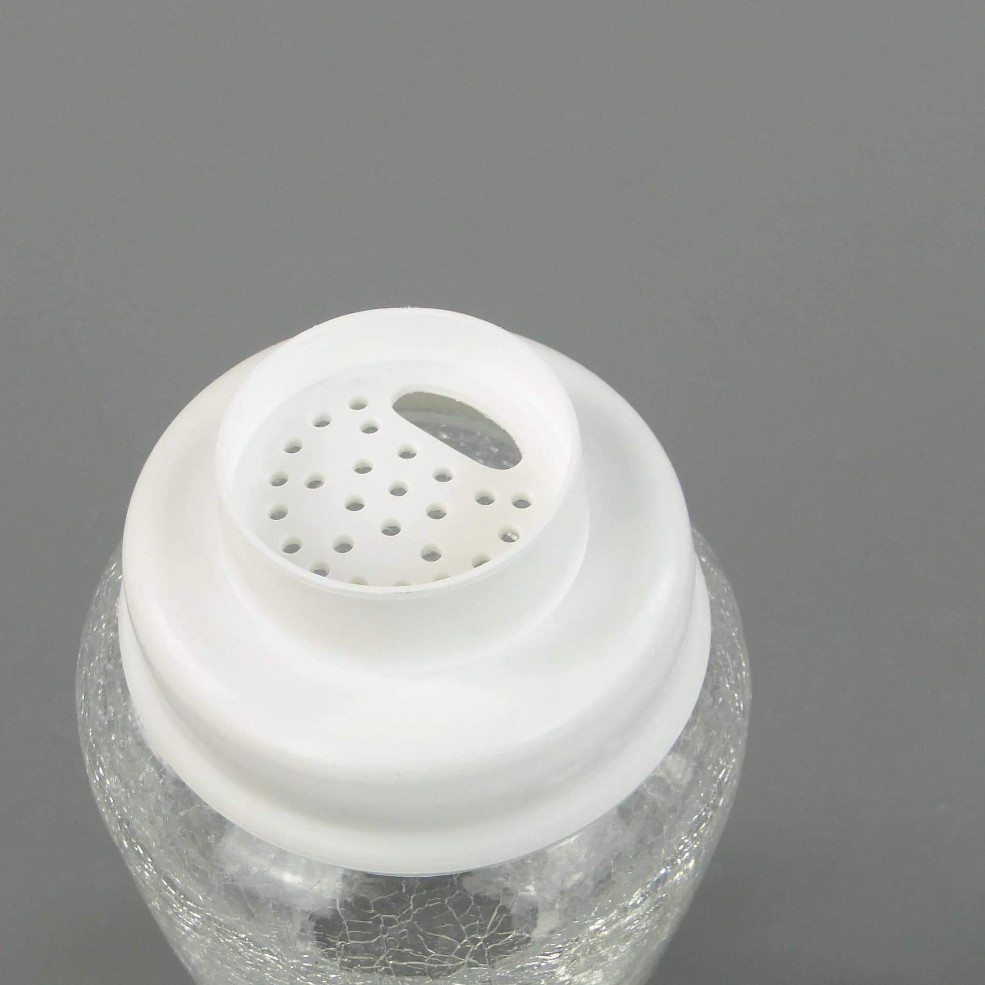 Cocktail shaker, white frosted glass, Poland, 1970s. - 31052