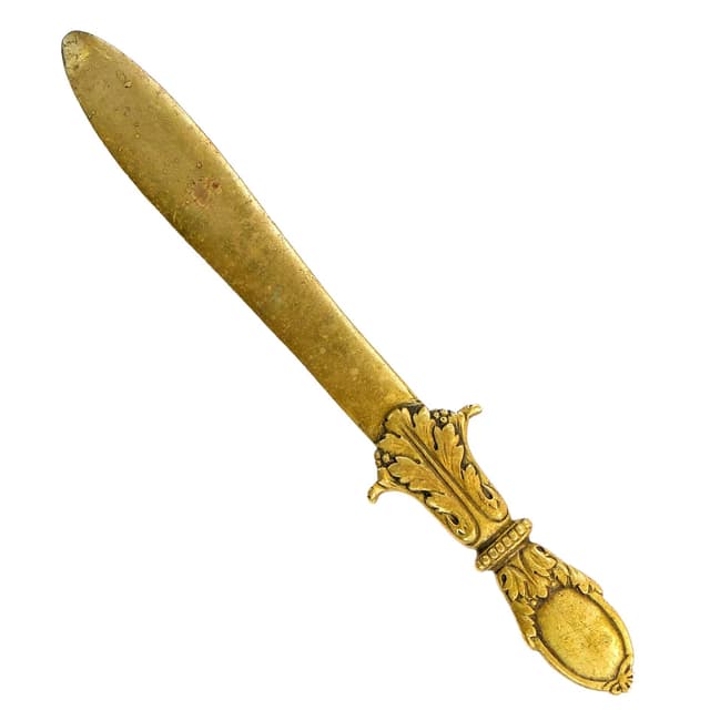 Bronze Eclectic Letter Opener, Poland, 1920s - DIMENSION