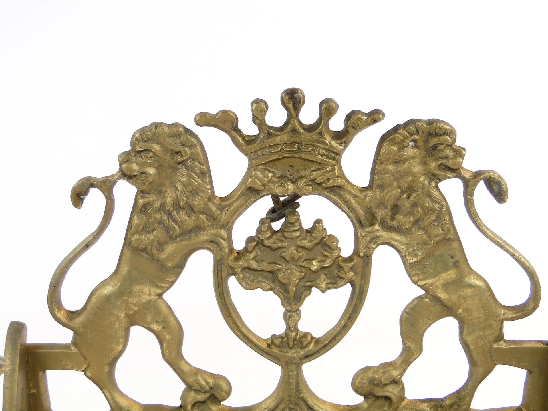 Lampa chanukowa, Empire, złoty, mosiądz, Polska, początek XX w. - 30997