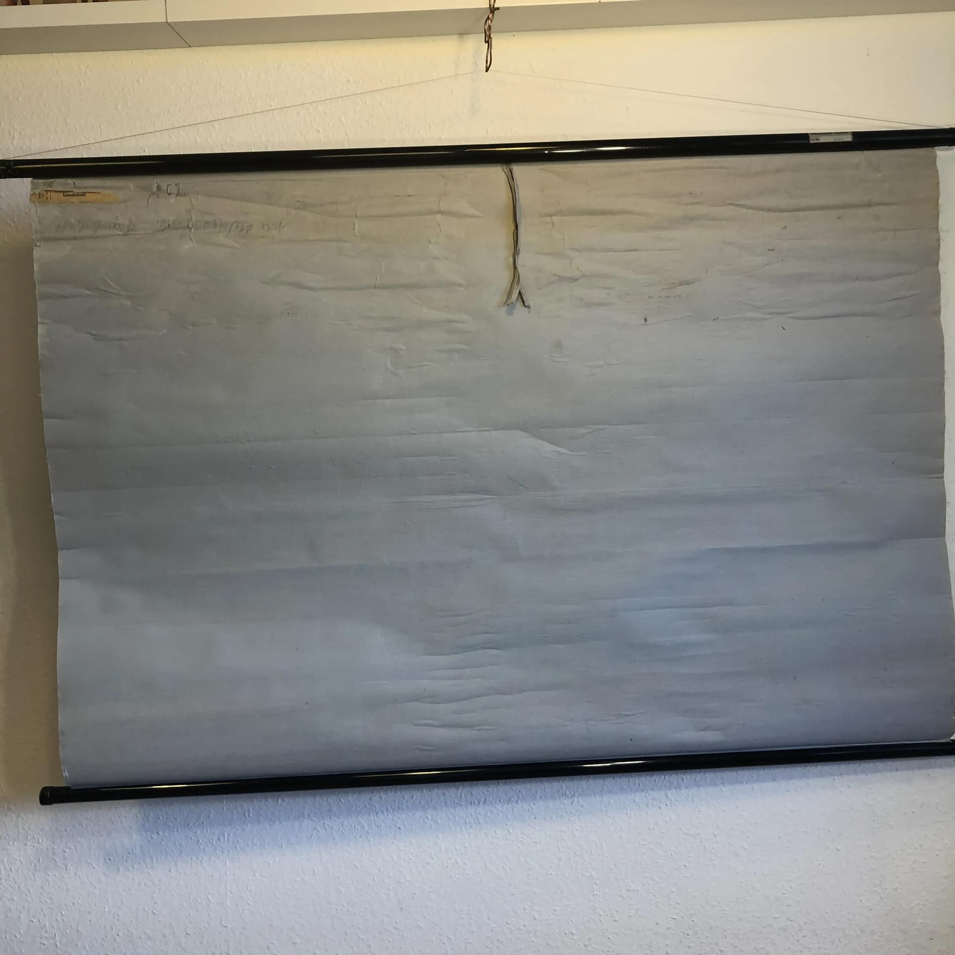 Tablica edukacyjna Okres Dewon, papier płótno żółty, aut. H. Dost, Niemcy, lata 70., 116x75 cm - 30930