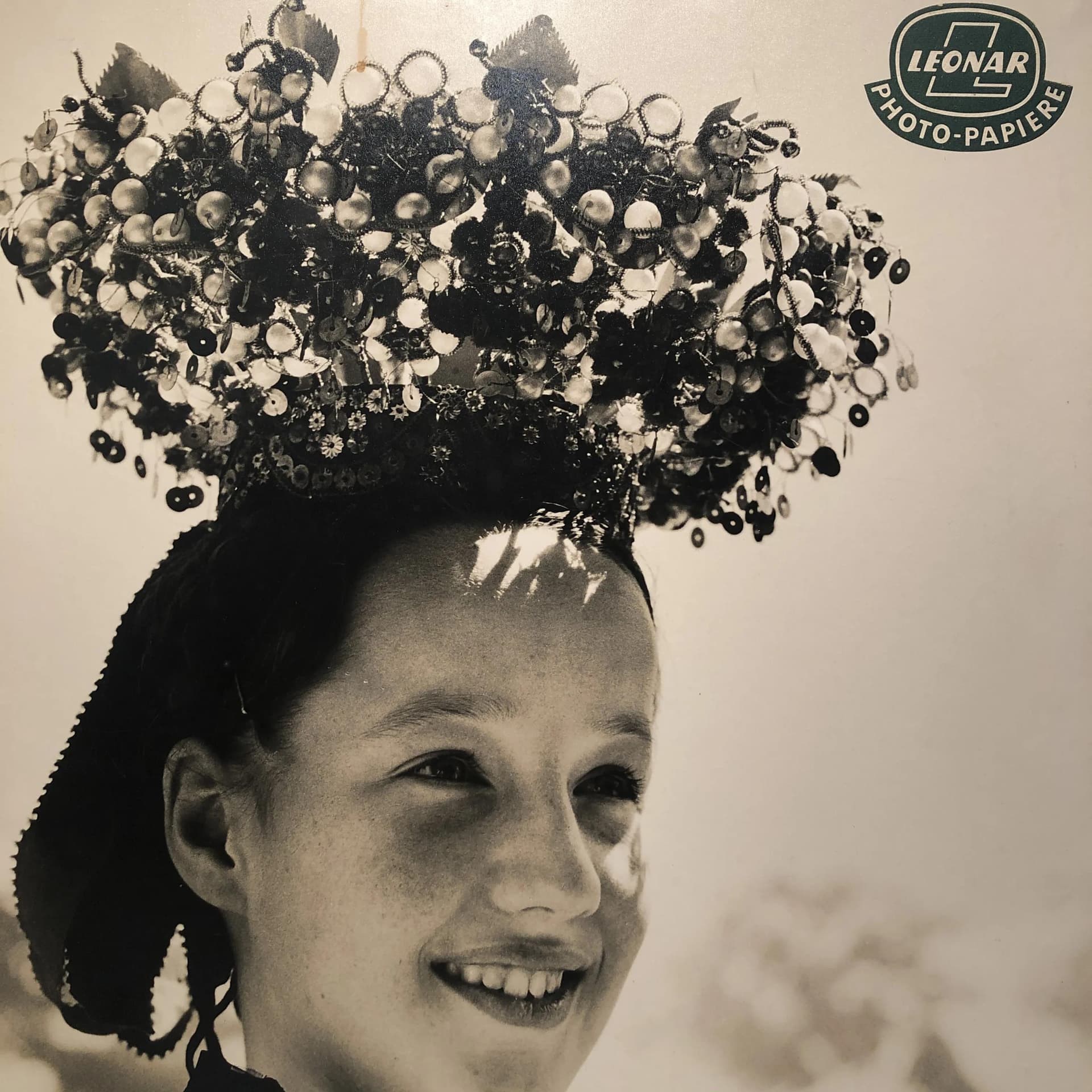 Reklama fotograficzna Leonar Photo Papiere, szary, papier fotograficzny, proj. T. Schneiders, Niemcy, lata 60. - 31179