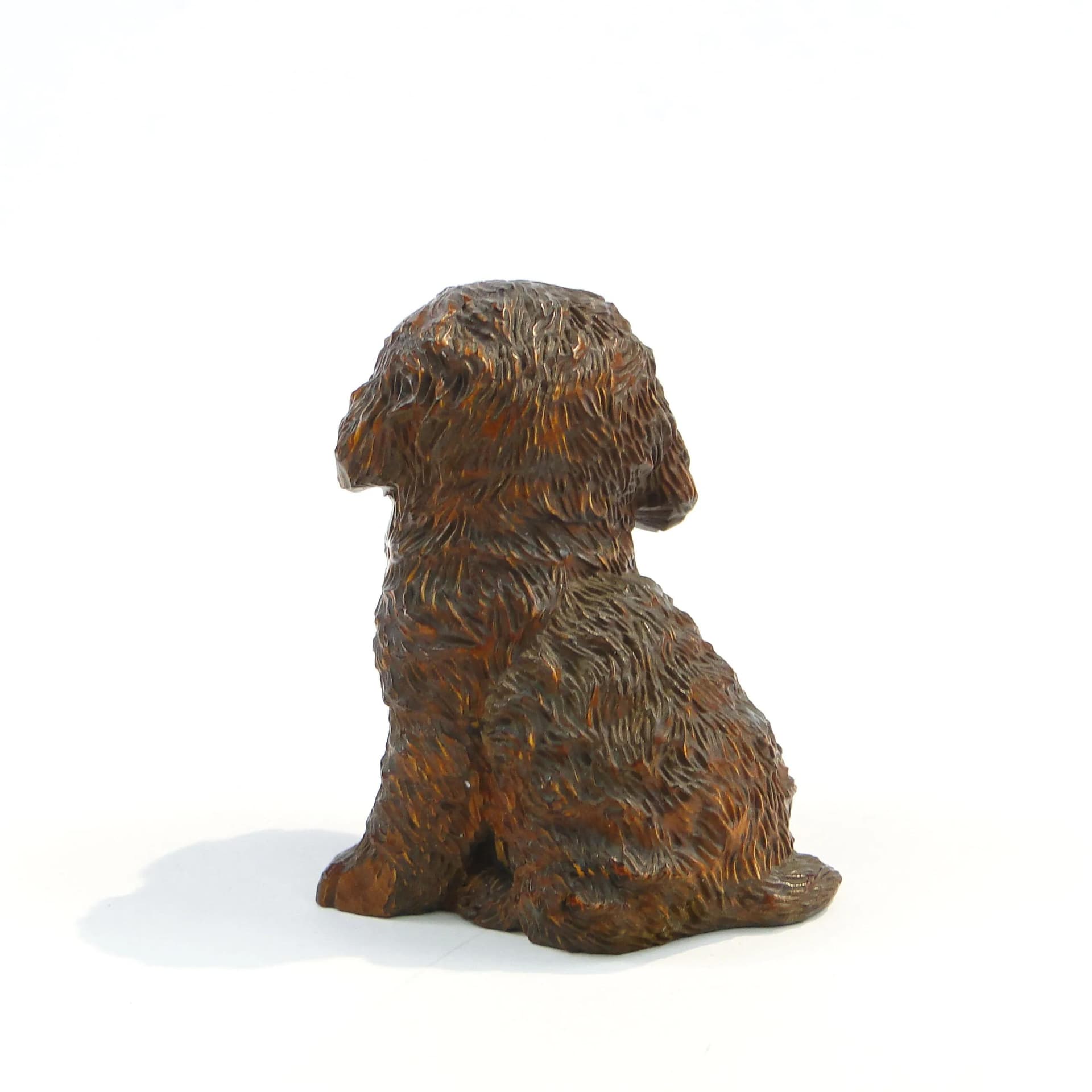 Rzeźba kameralna, brąz ciemny, bukszpan japoński, Japonia, początek XX w. - 31239