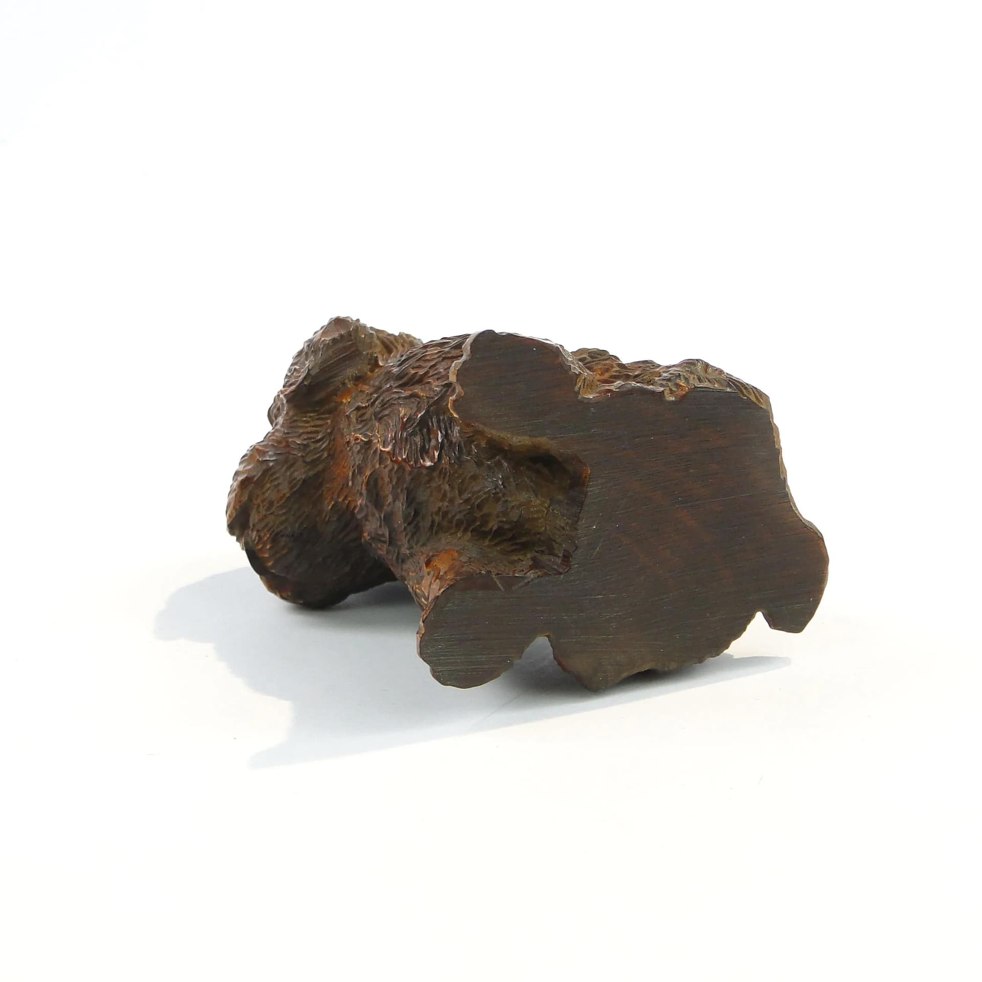 Rzeźba kameralna, brąz ciemny, bukszpan japoński, Japonia, początek XX w. - 31238