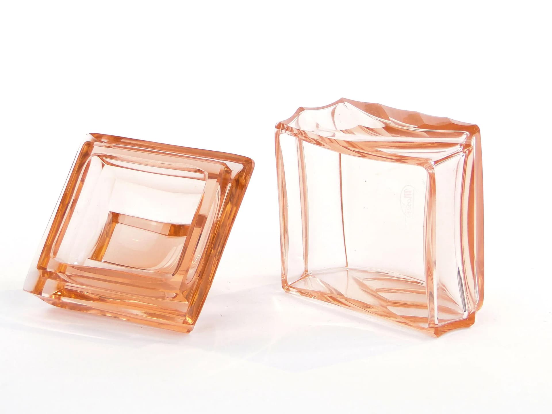 Bonbonniere Art Deco, multicolor crystal, Moser, Czech Republic, 1960s. - 31219