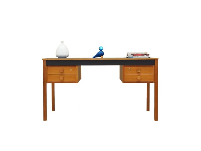 Desk, yellow ash, black ash, Denmark, 1970s - DIMENSION