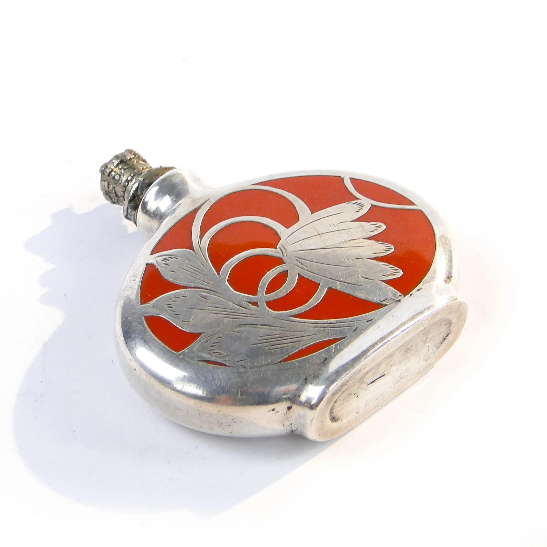 Perfume Bottle Art Nouveau, red, porcelain, Austria, early 20th century - 31203