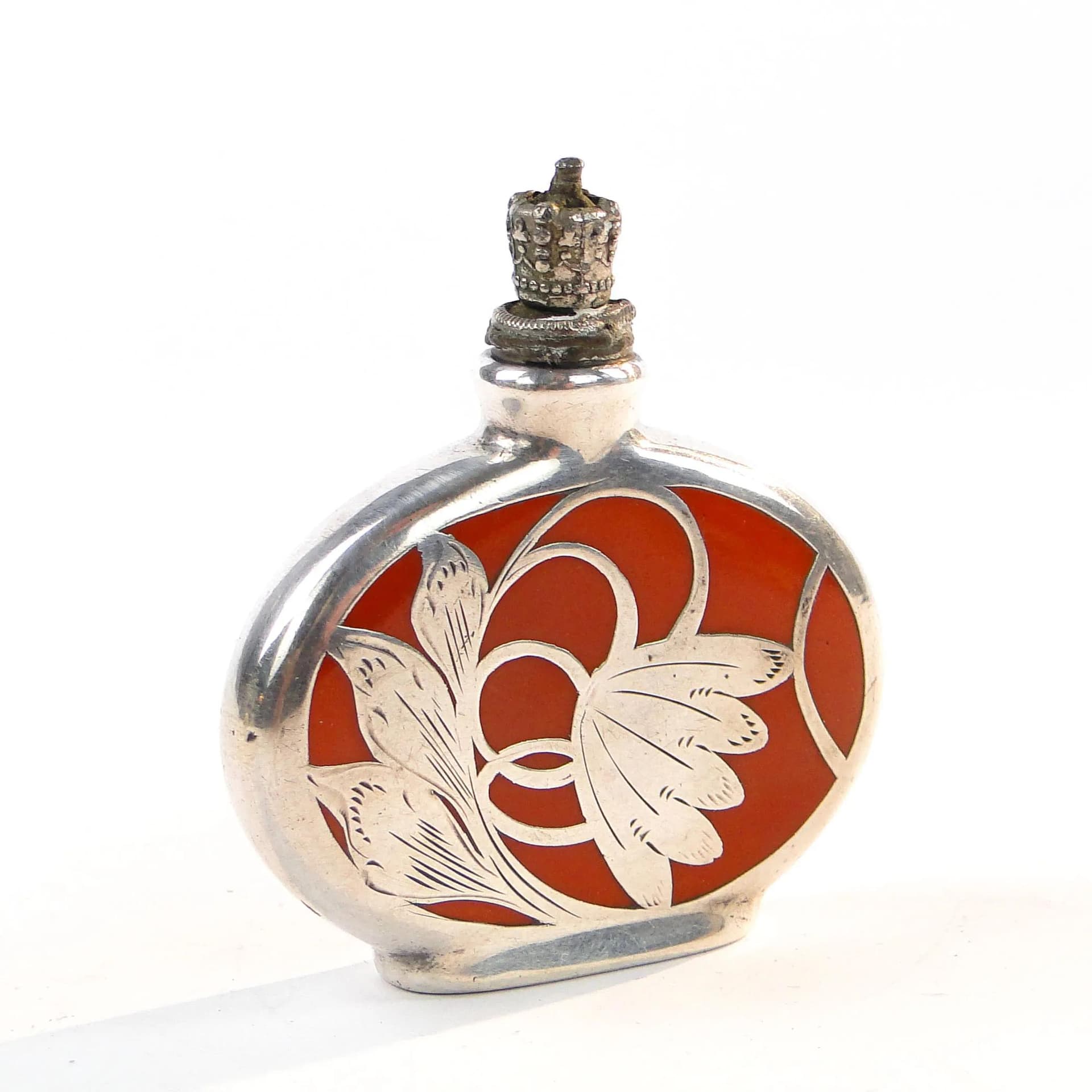 Perfume Bottle Art Nouveau, red, porcelain, Austria, early 20th century - 31200