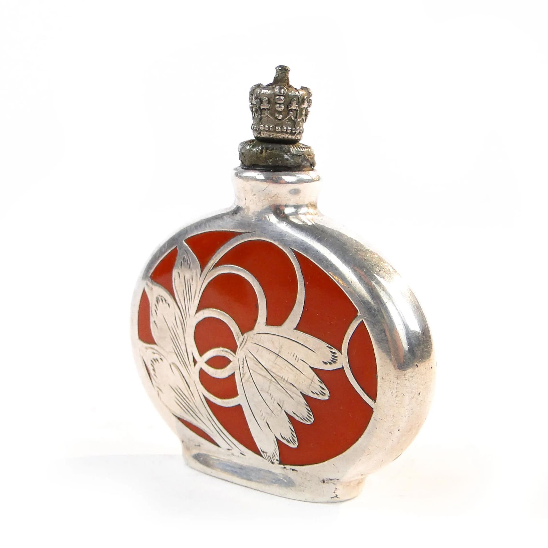 Perfume Bottle Art Nouveau, red, porcelain, Austria, early 20th century - 31202