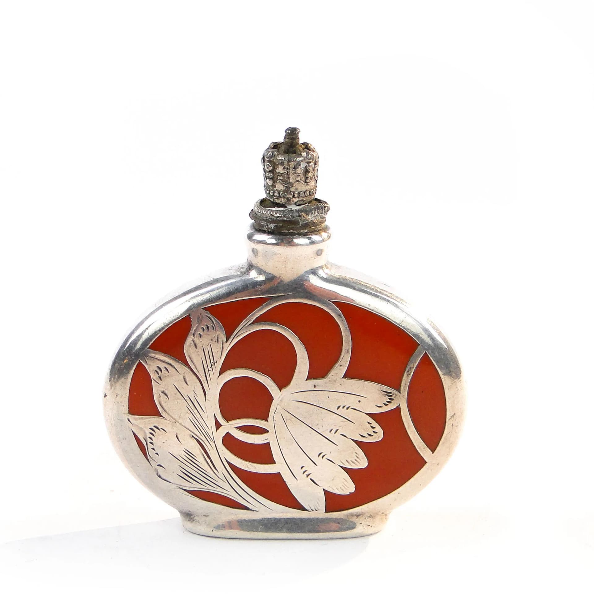 Perfume Bottle Art Nouveau, red, porcelain, Austria, early 20th century - 31199