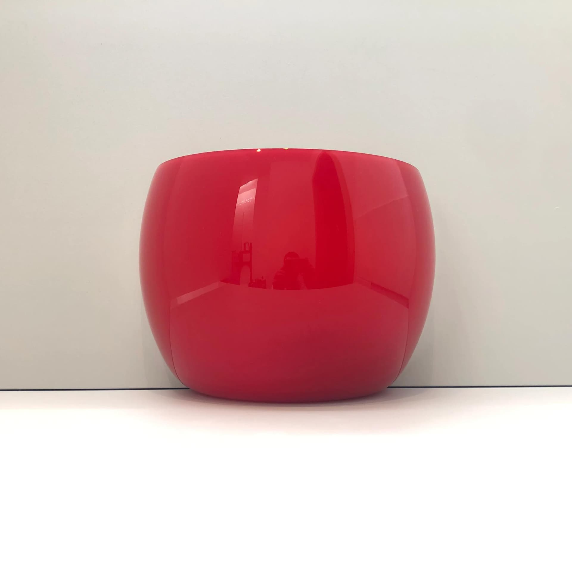 Wall lamp, red glass, metal, Massive, Belgium, 2000s. - 31149