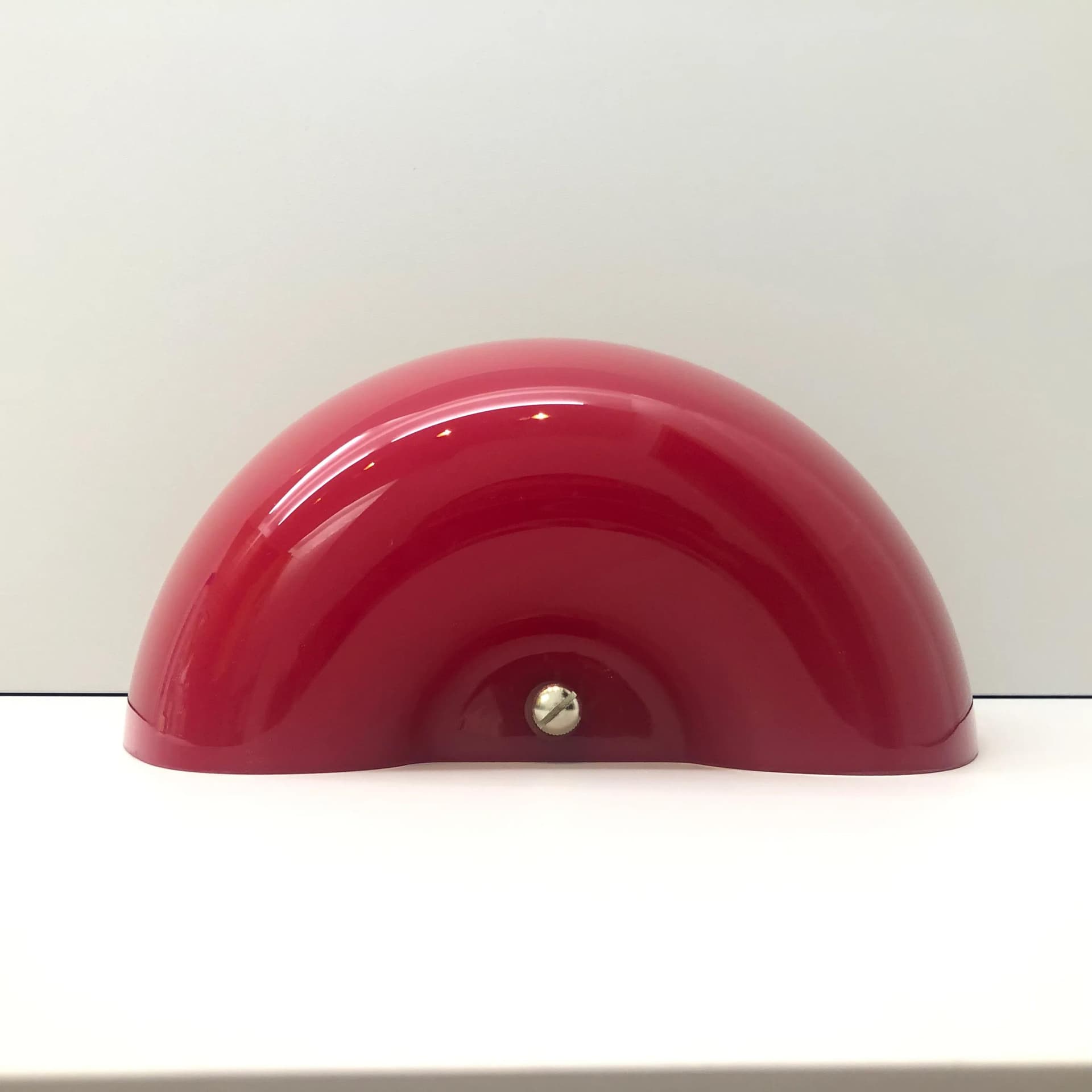 Wall lamp, red glass, metal, Massive, Belgium, 2000s. - 31142
