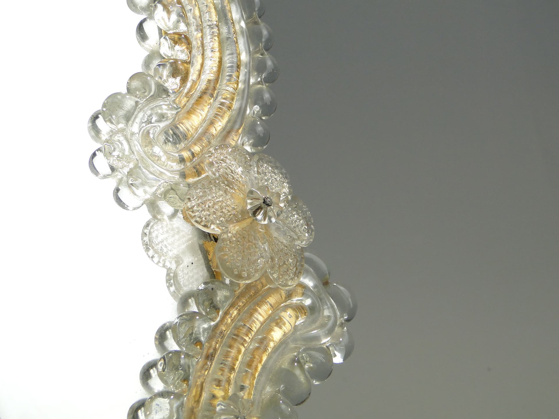 Mirror Murano, transparent glass, Italy, 1950s. - 3702