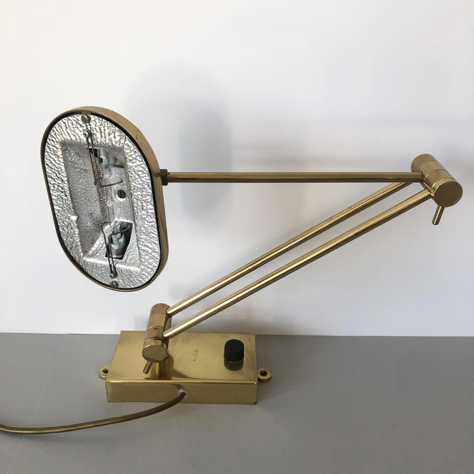 Mosiężny kinkiet geometryczny, Niemcy, lata 70. - 31354