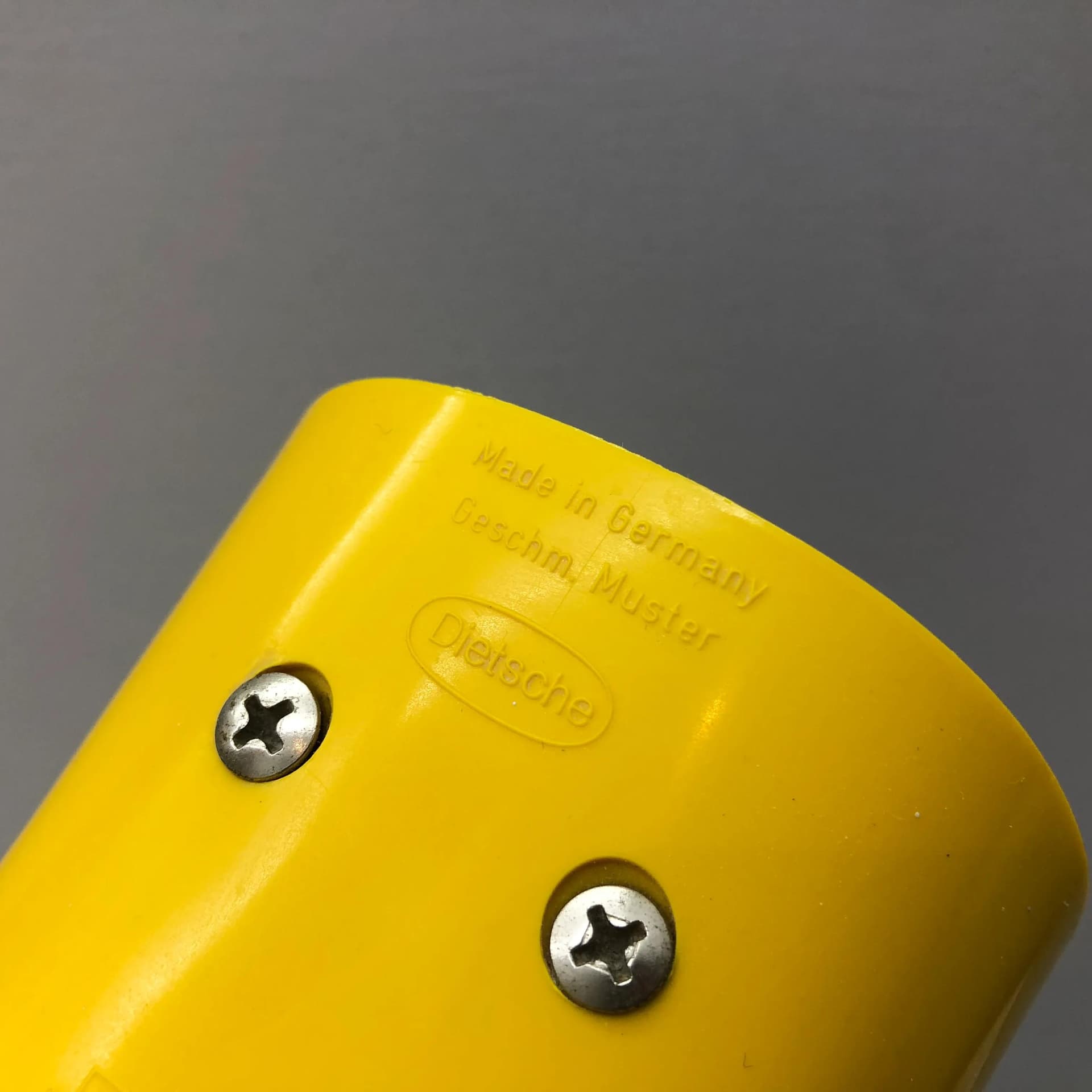 Pair of wall sconces Pop Art, yellow plastic, opal glass, Dietsche, Germany, 1980s. - 31338