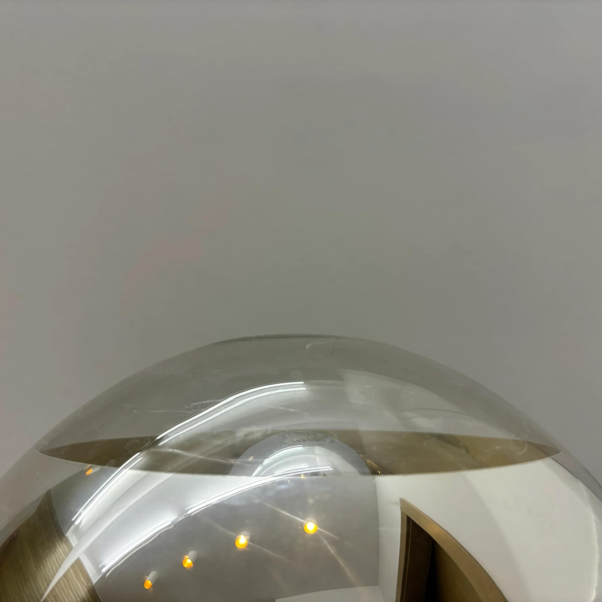 Lampa stołowa Space Age, szkło szare, metal chromowany, Hoffmeister Leuchten, Niemcy, lata 70. - 31326