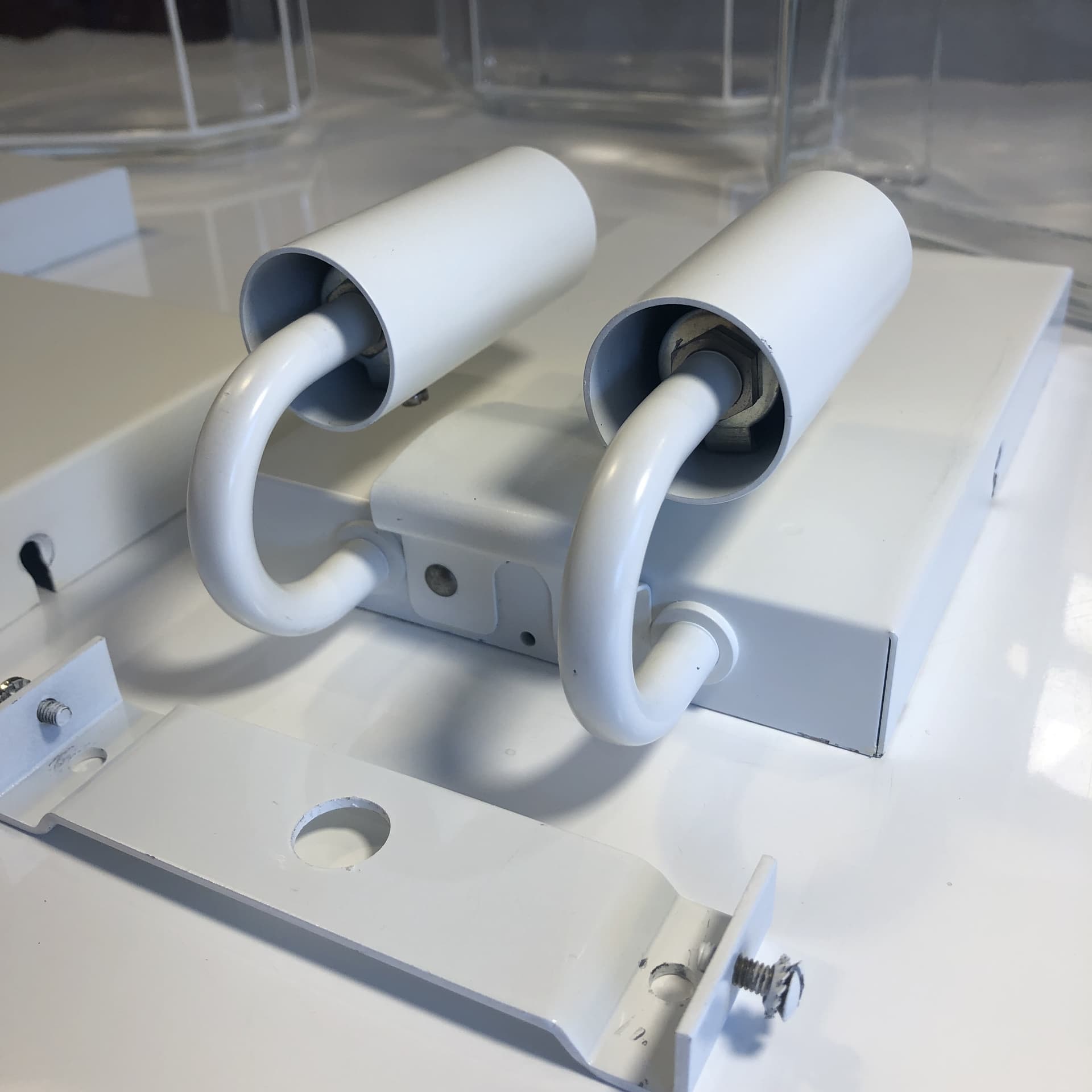 Komplet trzech kinkietów, transparent szkło, Limburg, Niemcy, lata 80. - 31319