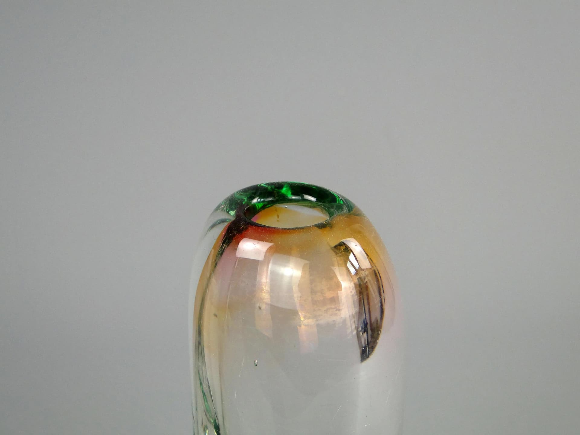 Vase, multicolored glass, Czechoslovakia, 1960s. - 31388