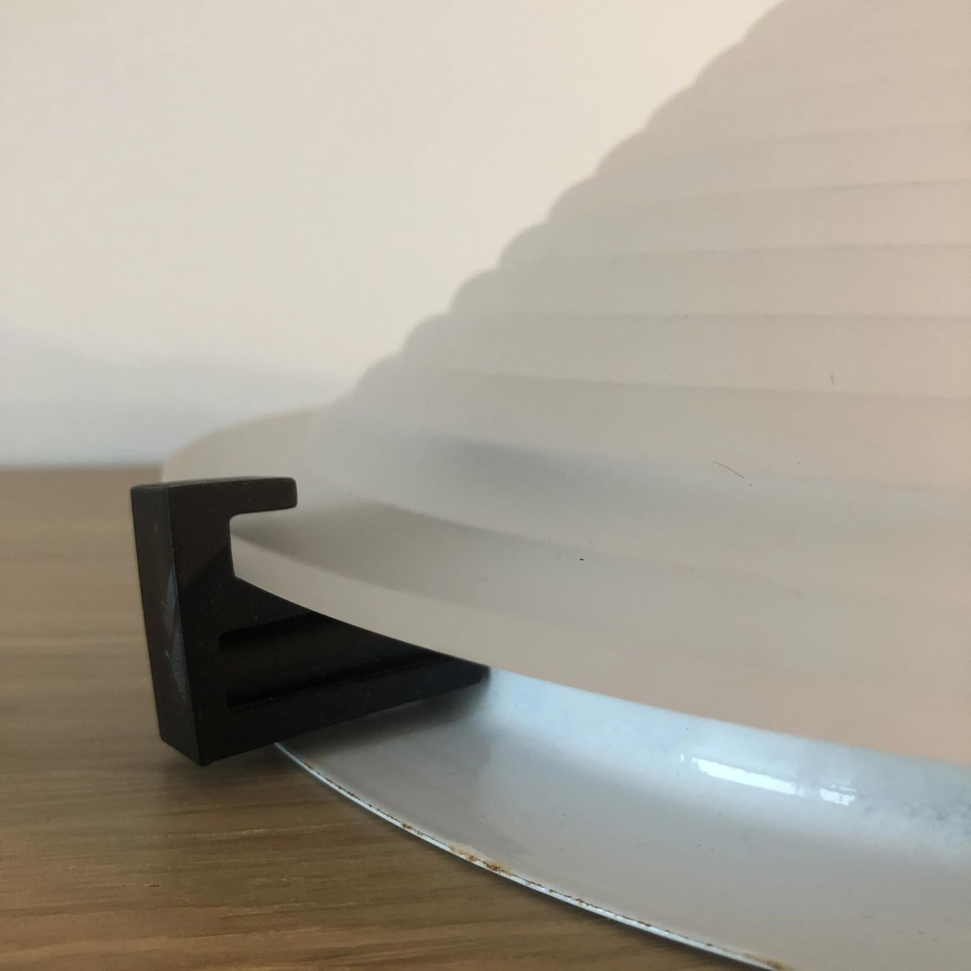 Plafon, szkło białe, stal czarna, Ikea, Szwecja, lata 90. - 31520