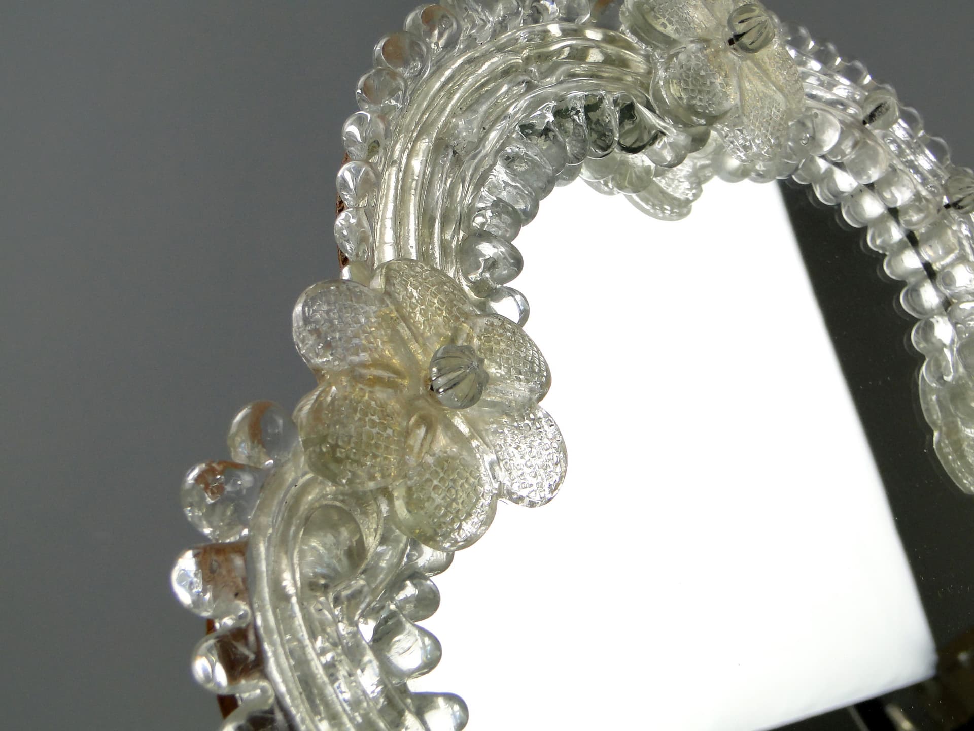 Murano Mirror, transparent glass, Italy, 1950s. - 3735