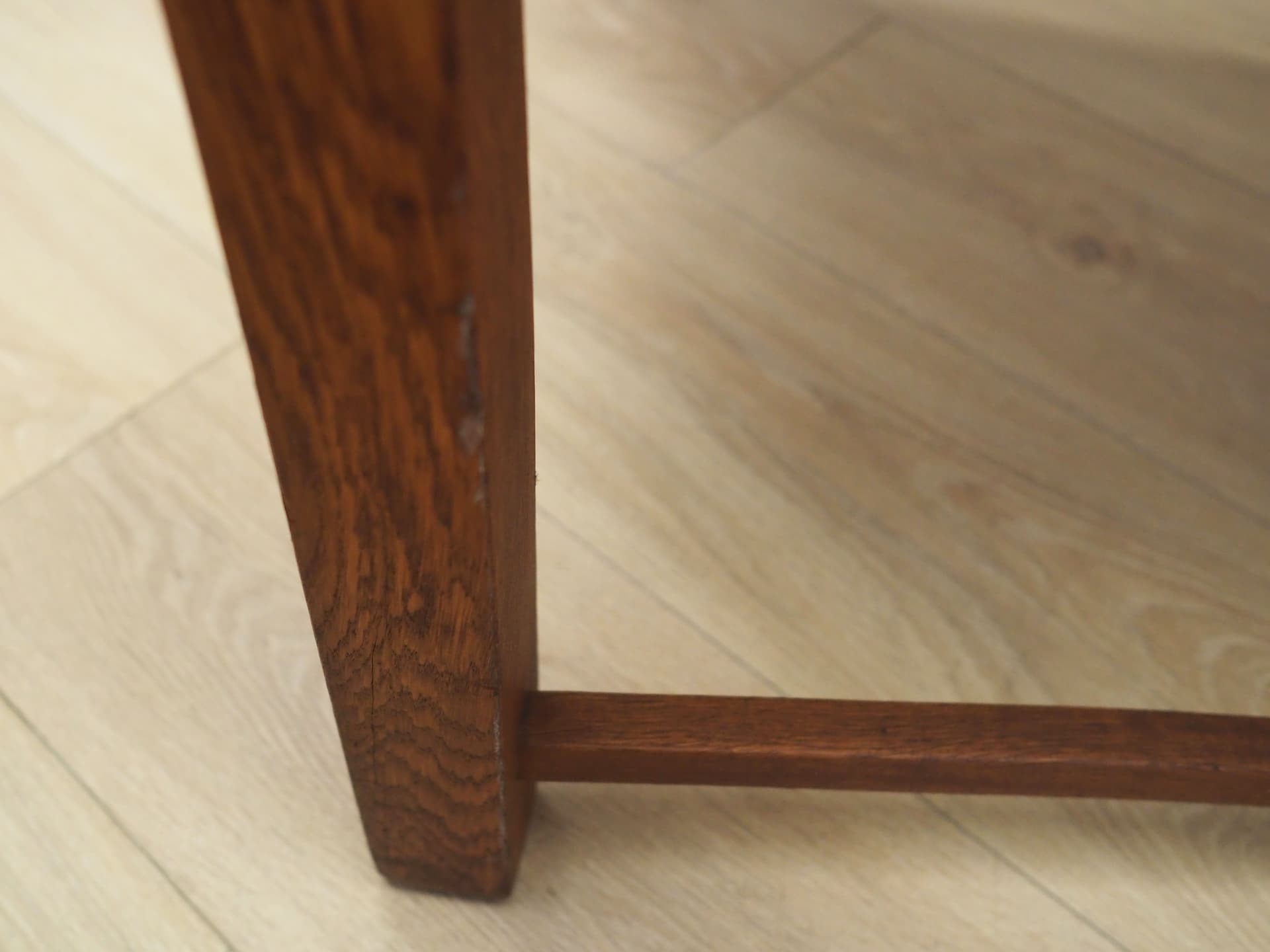 Fotel Art Déco, welur beżowy, dąb, Dania, lata 50. - 64266