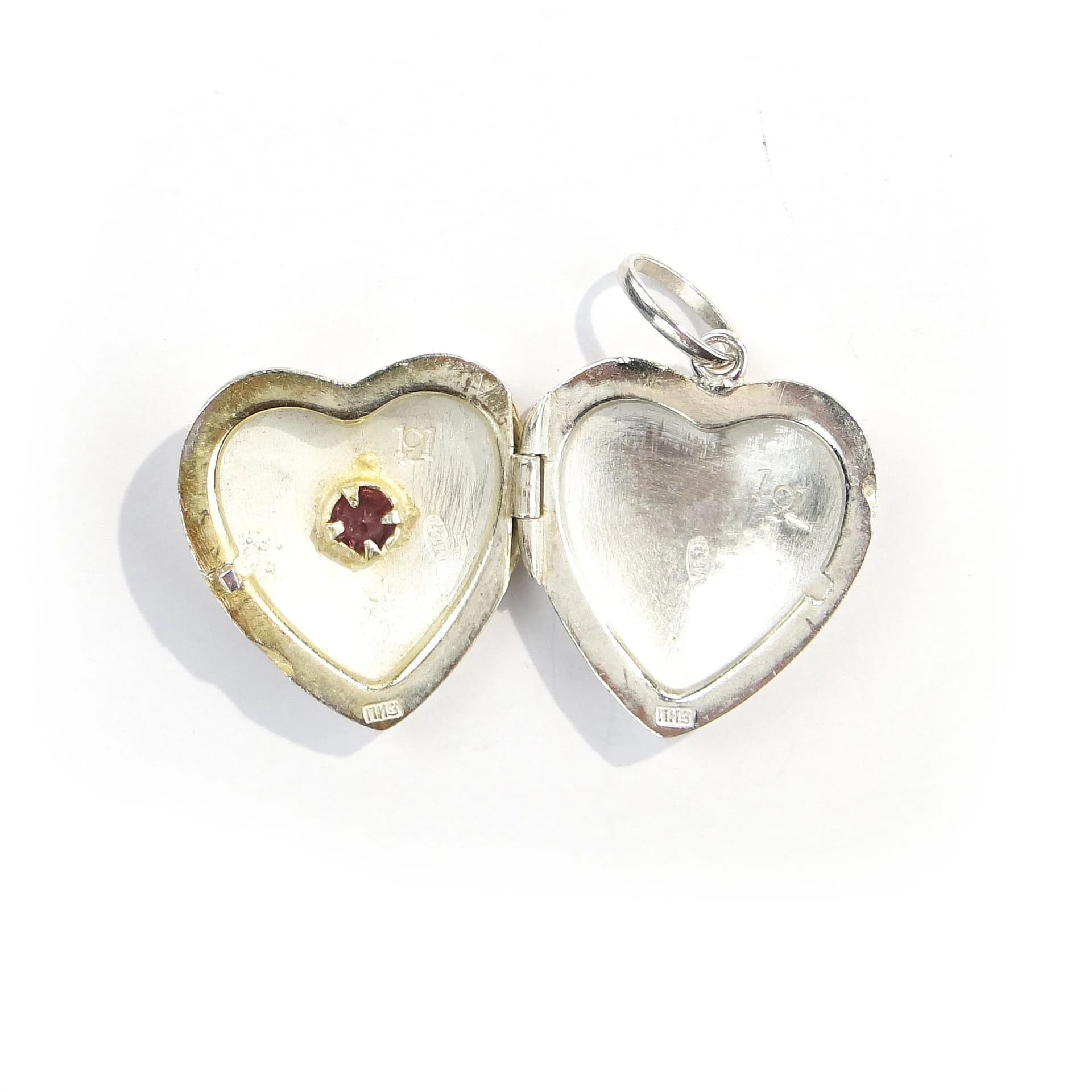 Sekretnik serce, srebro, ametyst, Litwa, lata 60. - 31564