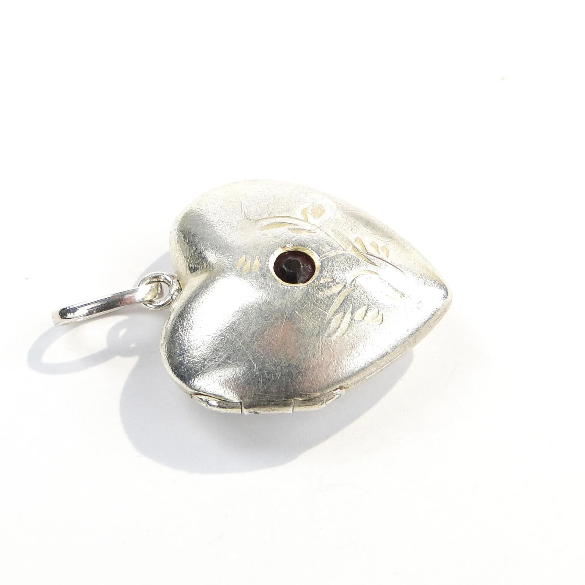 Sekretnik serce, srebro, ametyst, Litwa, lata 60. - 31561