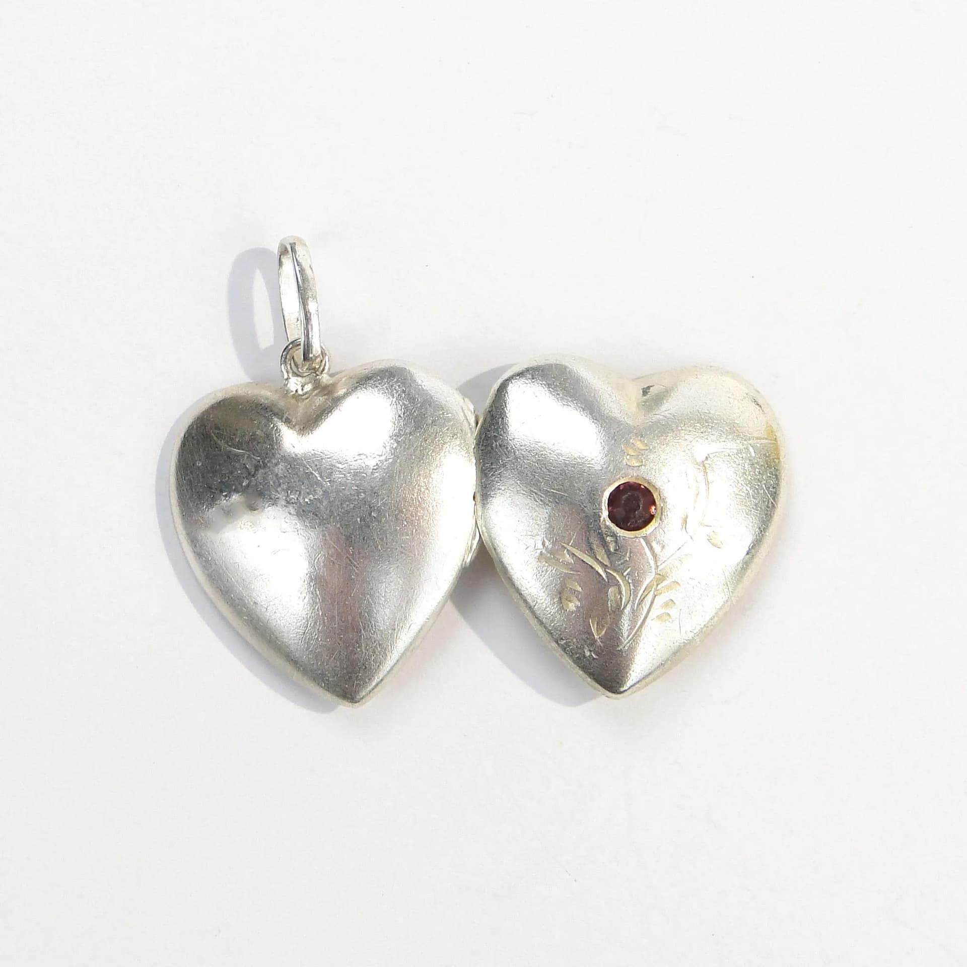 Sekretnik serce, srebro, ametyst, Litwa, lata 60. - 31566