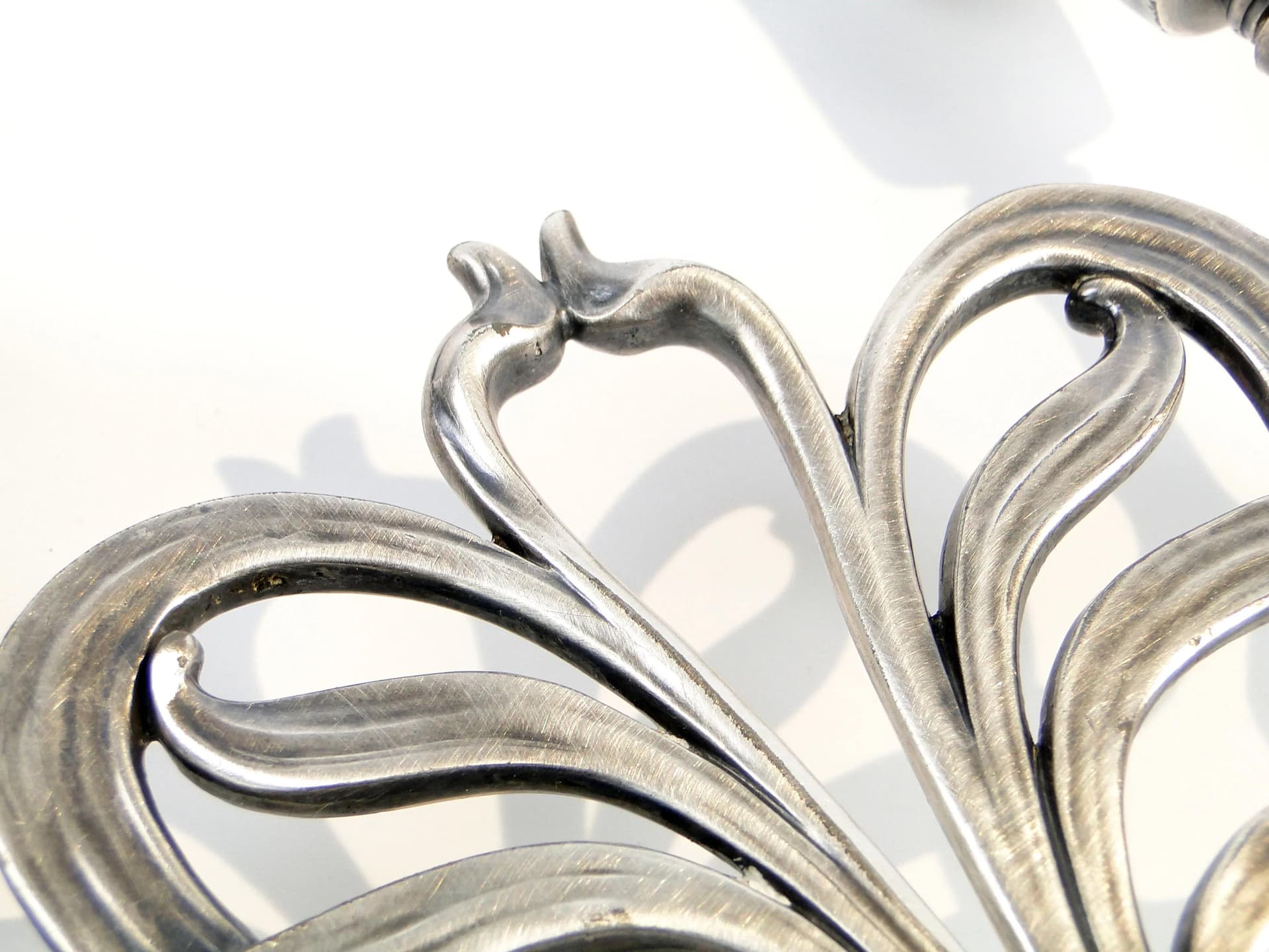 Kandelabr secesyjny, srebrny cyna platerowana, Orivit, Niemcy, początek XX w. - 31558