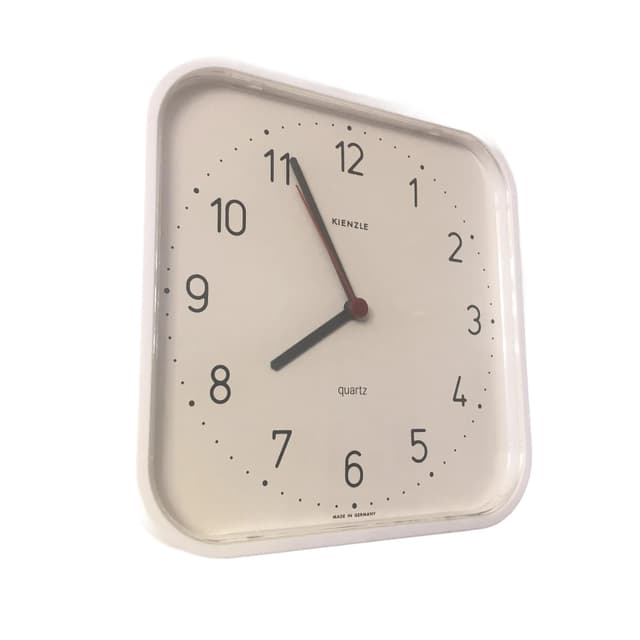 Zegar ścienny, ivory white, plastik, Kienzle, Niemcy, lata 80. - WYMIARY