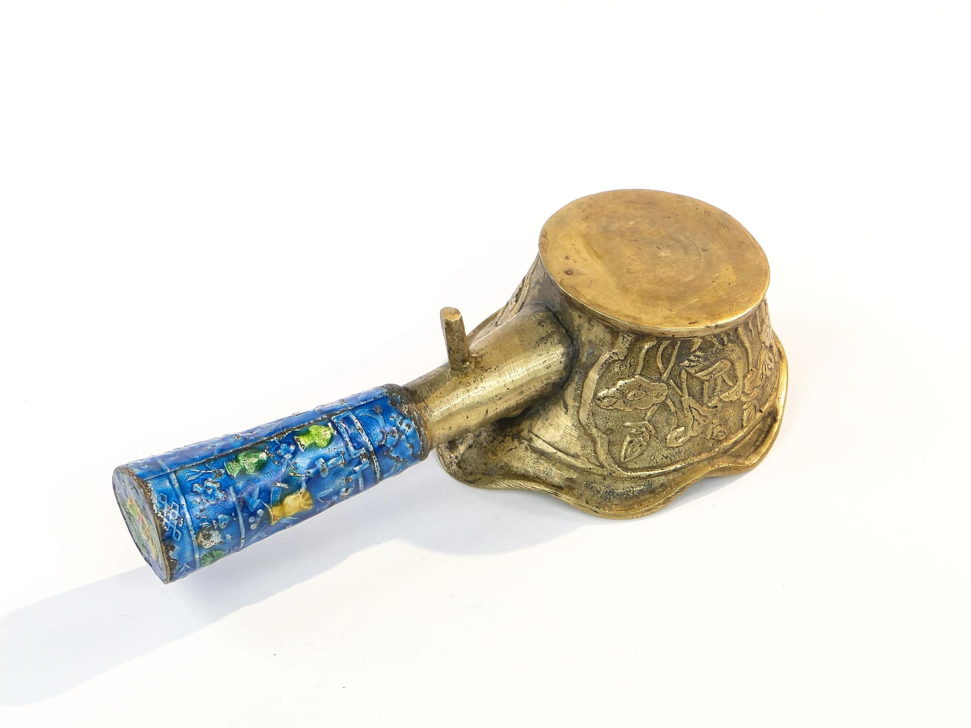 Decorative Crucible, Multicolor Enamel, Gilt Bronze, China, 19th c. - 31753