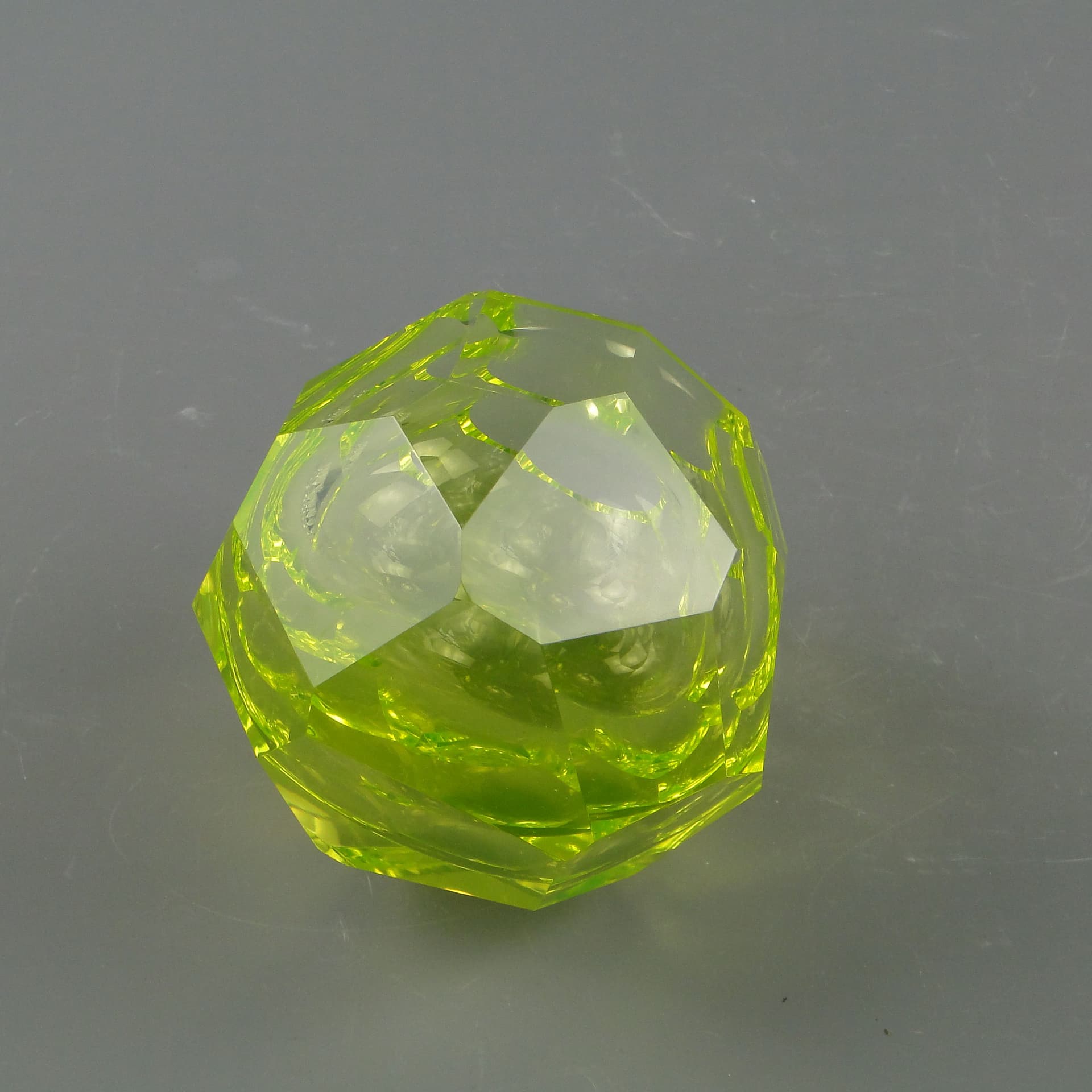 Vase, yellow glass, by L. Jaburek, Czech Republic, 21st c. - 3760