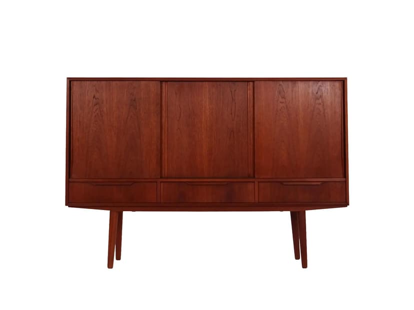 Highboard, teak brązowy, proj. E.W. Bach, Dania, lata 60.