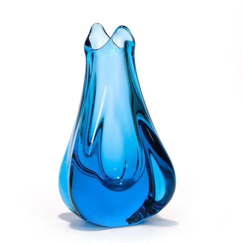 Wazon, szkło błękitny, proj. J. Beranek, Skrdlovice, Czechosłowacja, lata 60. - 31701