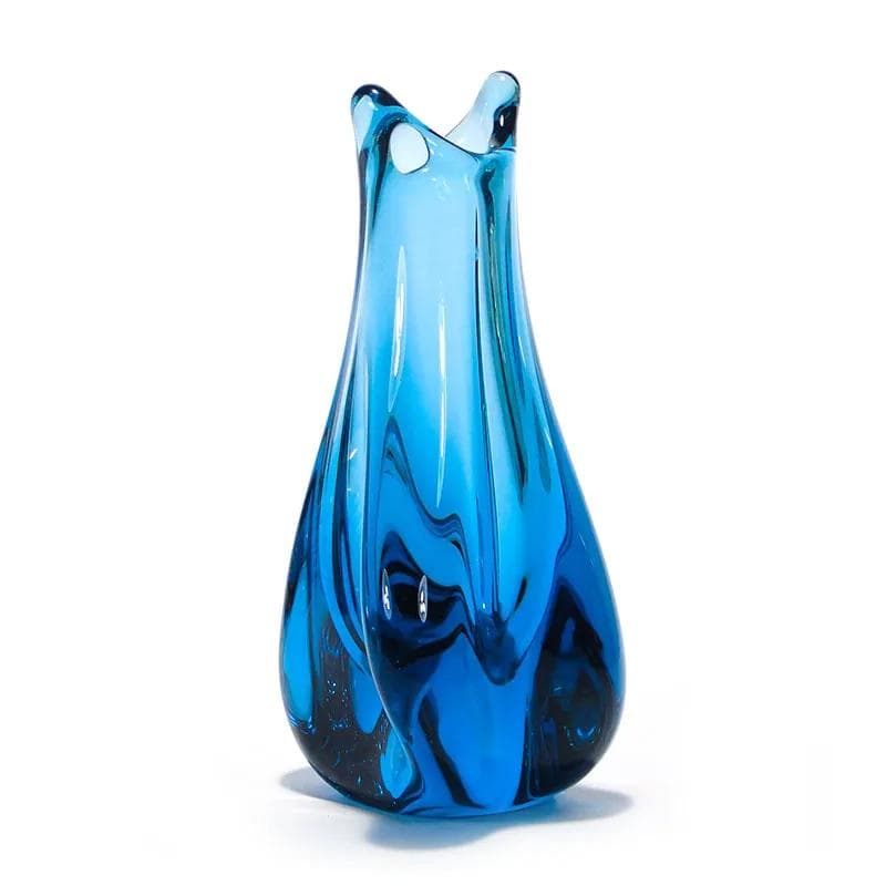 Wazon, szkło błękitny, proj. J. Beranek, Skrdlovice, Czechosłowacja, lata 60. - 31702