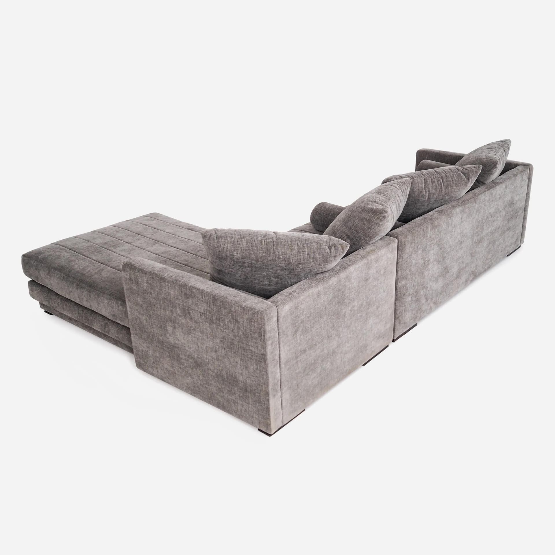 Corner sofa KOPENHAGA, grey fabric, wood, Poland, 1990s. - 31810