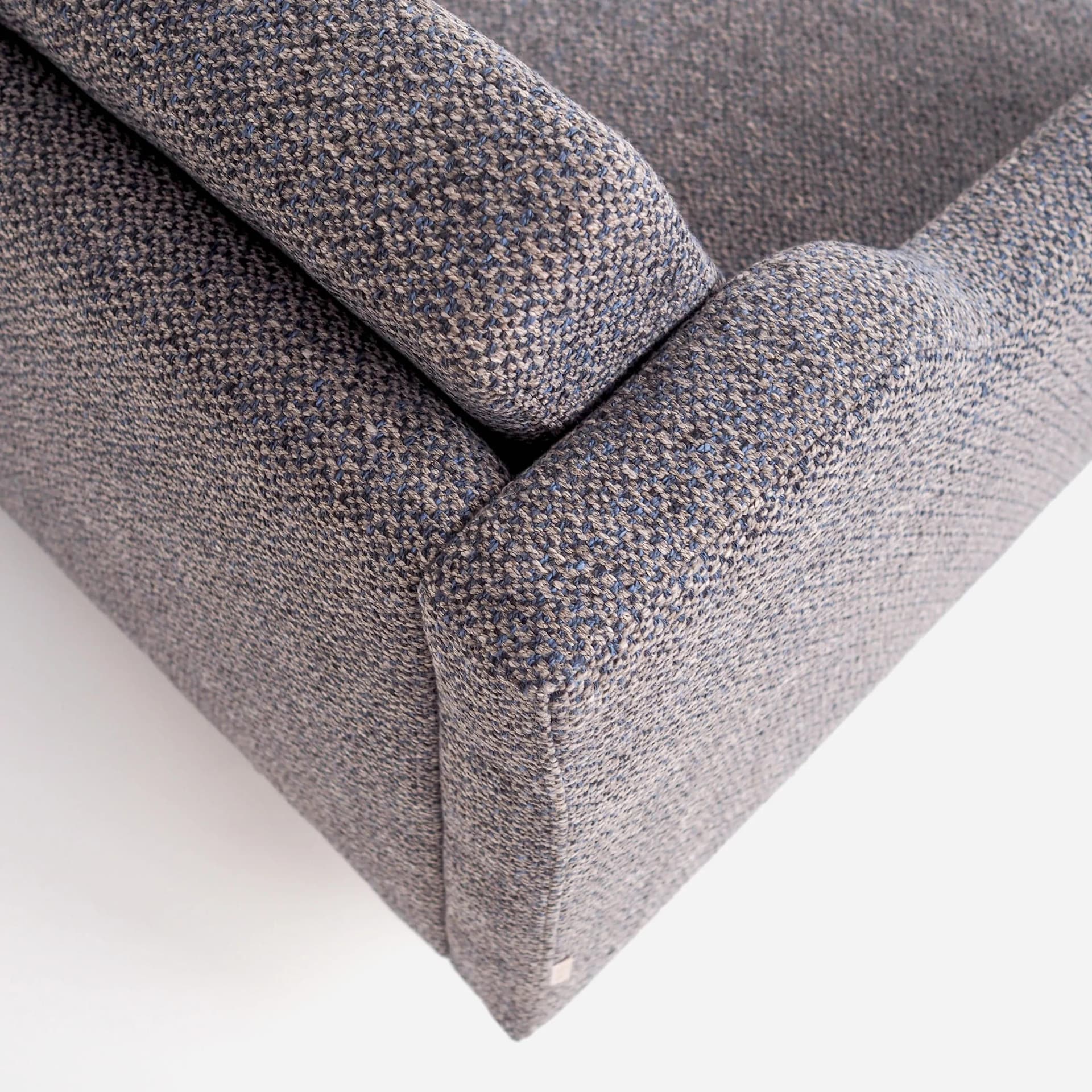 Sofa Bodo, popielaty melanż, tkanina, drewno, Polska, lata 90. - 31805