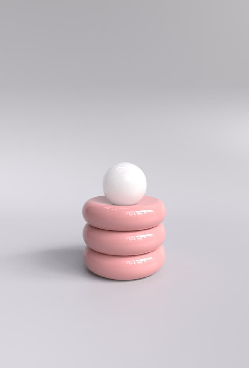 Lampa stołowa Neso różowy, Nodi Studio