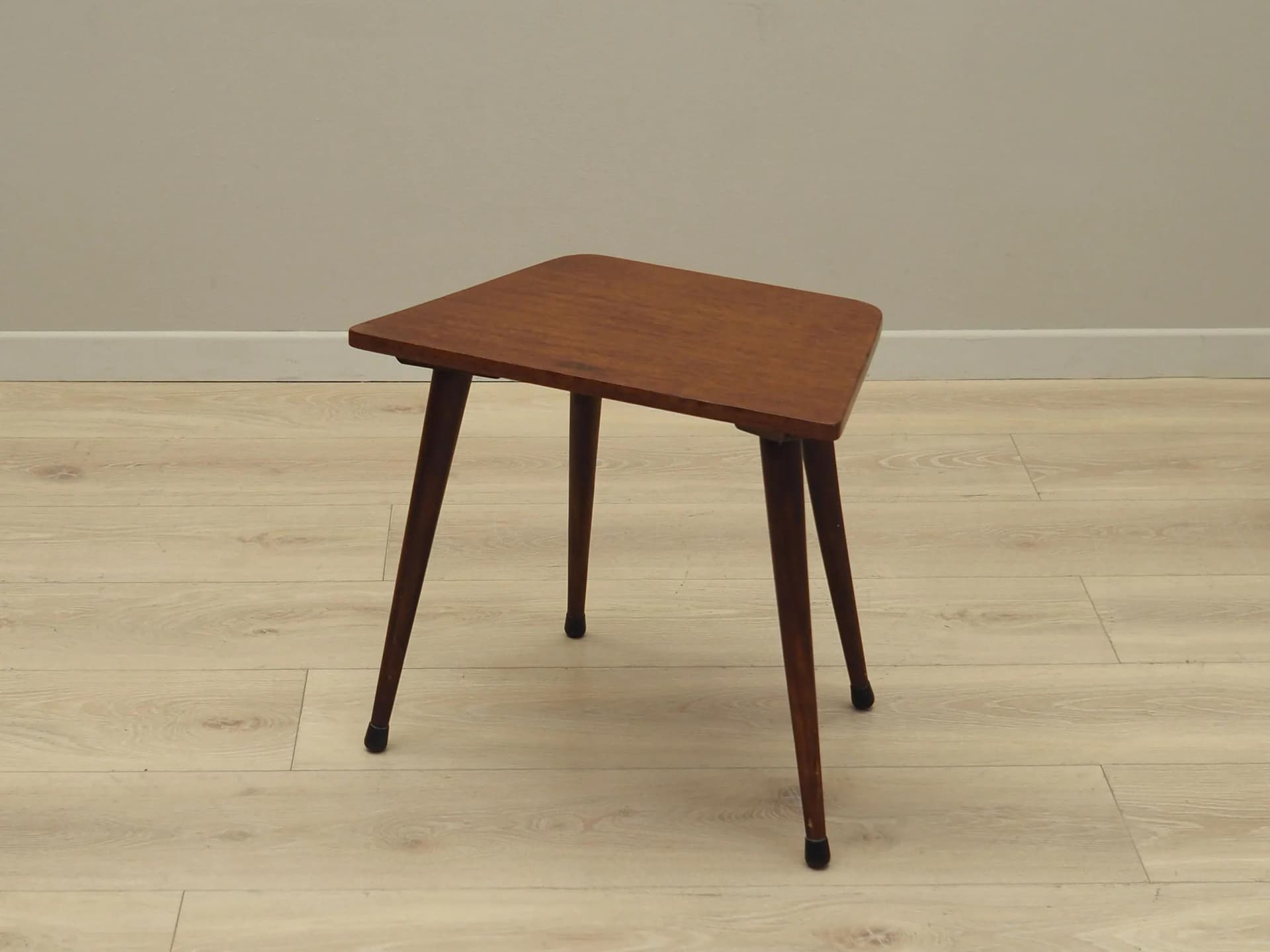 Taboret, teak brązowy, sklejka, Dania, lata 70. - 31786