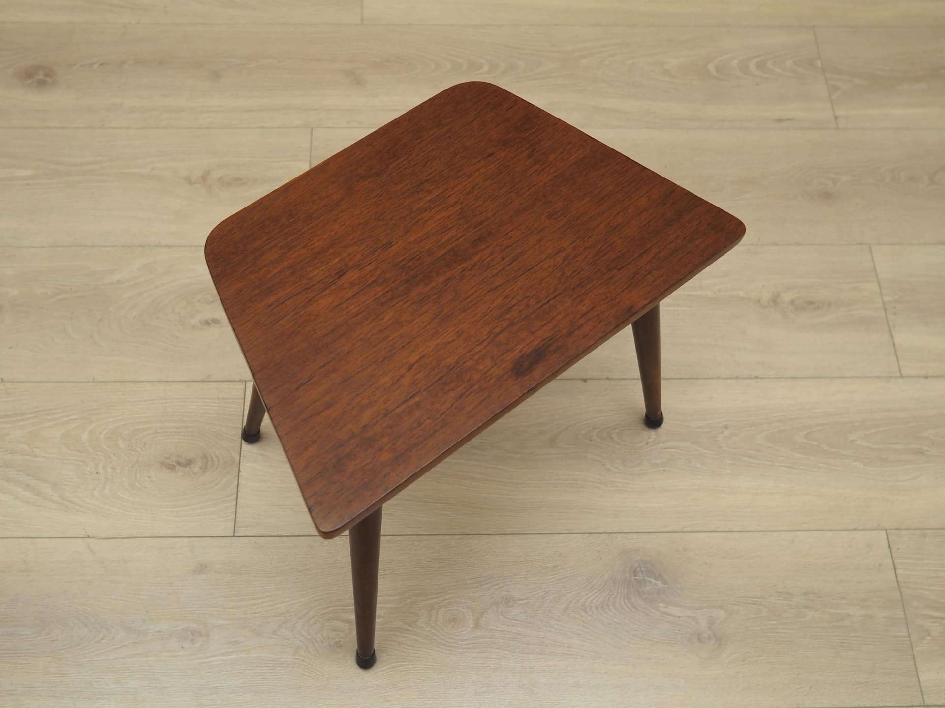 Taboret, teak brązowy, sklejka, Dania, lata 70. - 31790