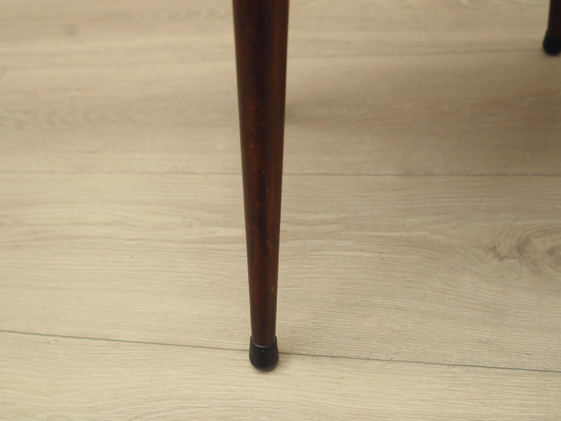 Taboret, teak brązowy, sklejka, Dania, lata 70. - 31789