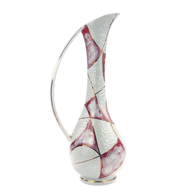 Jug Pop-Art, white, porcelain, by Z. Buksowicz, Poland, 1960s. - DIMENSION