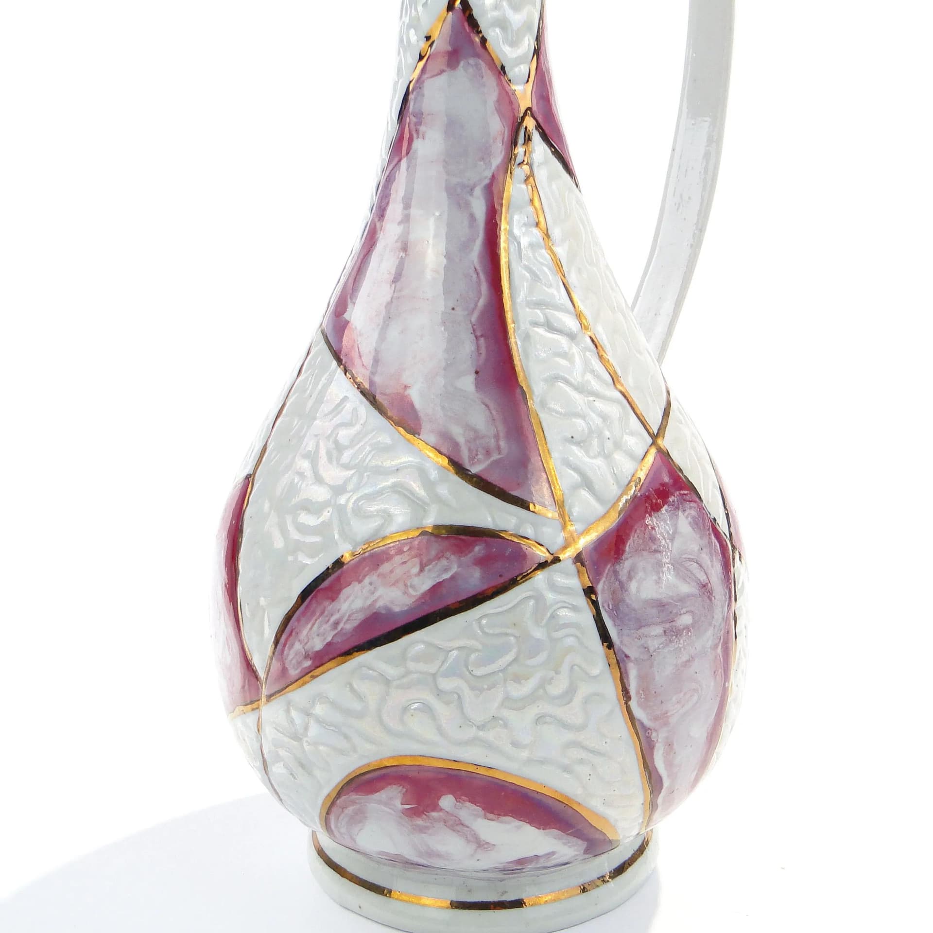 Jug Pop-Art, white, porcelain, by Z. Buksowicz, Poland, 1960s. - 31983