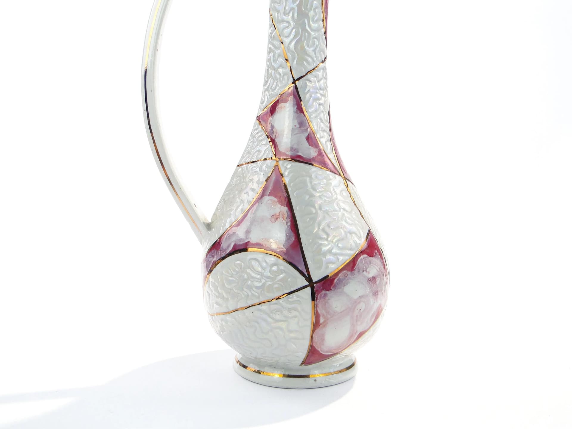 Jug Pop-Art, white, porcelain, by Z. Buksowicz, Poland, 1960s. - 31977