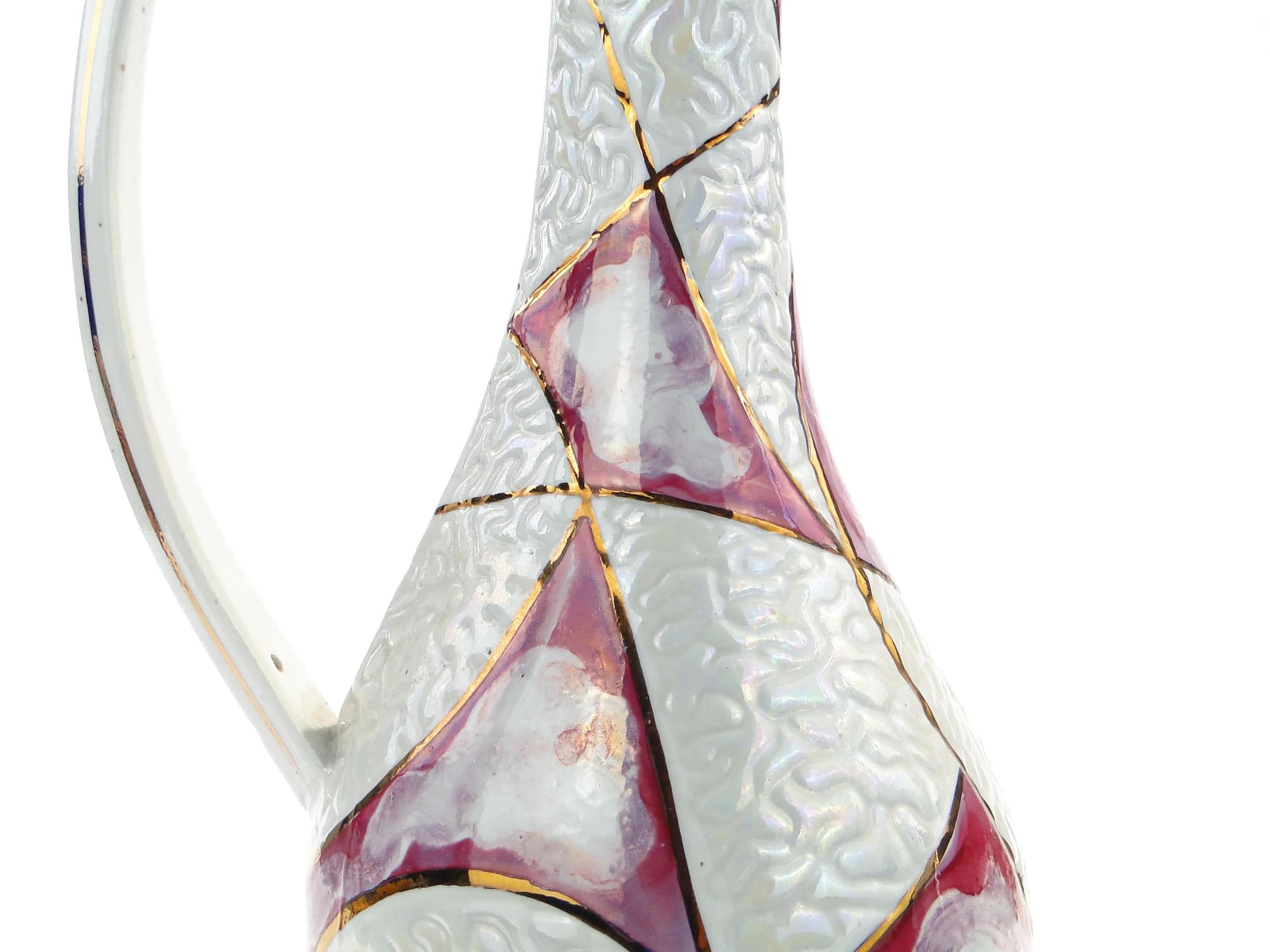 Jug Pop-Art, white, porcelain, by Z. Buksowicz, Poland, 1960s. - 31978