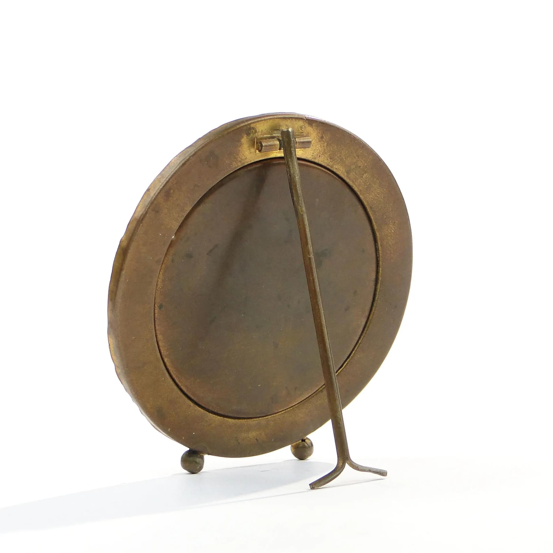 Photo frame rondo, millefiori, multicolor, gilt brass, Italy, early 20th c. - 31972