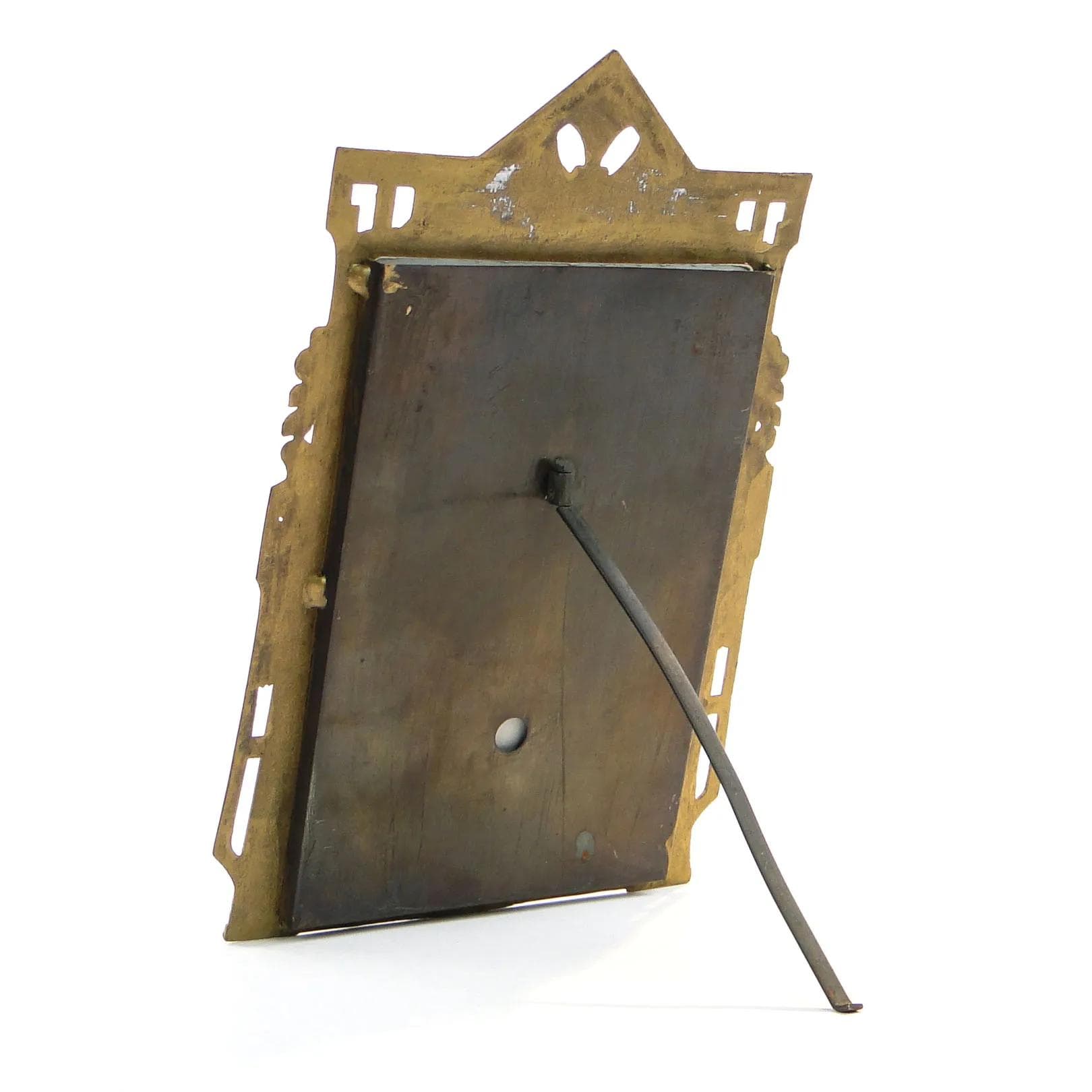 Photo frame Art Nouveau, golden, gilt pewter steel, Poland, early 20th c. - 31965