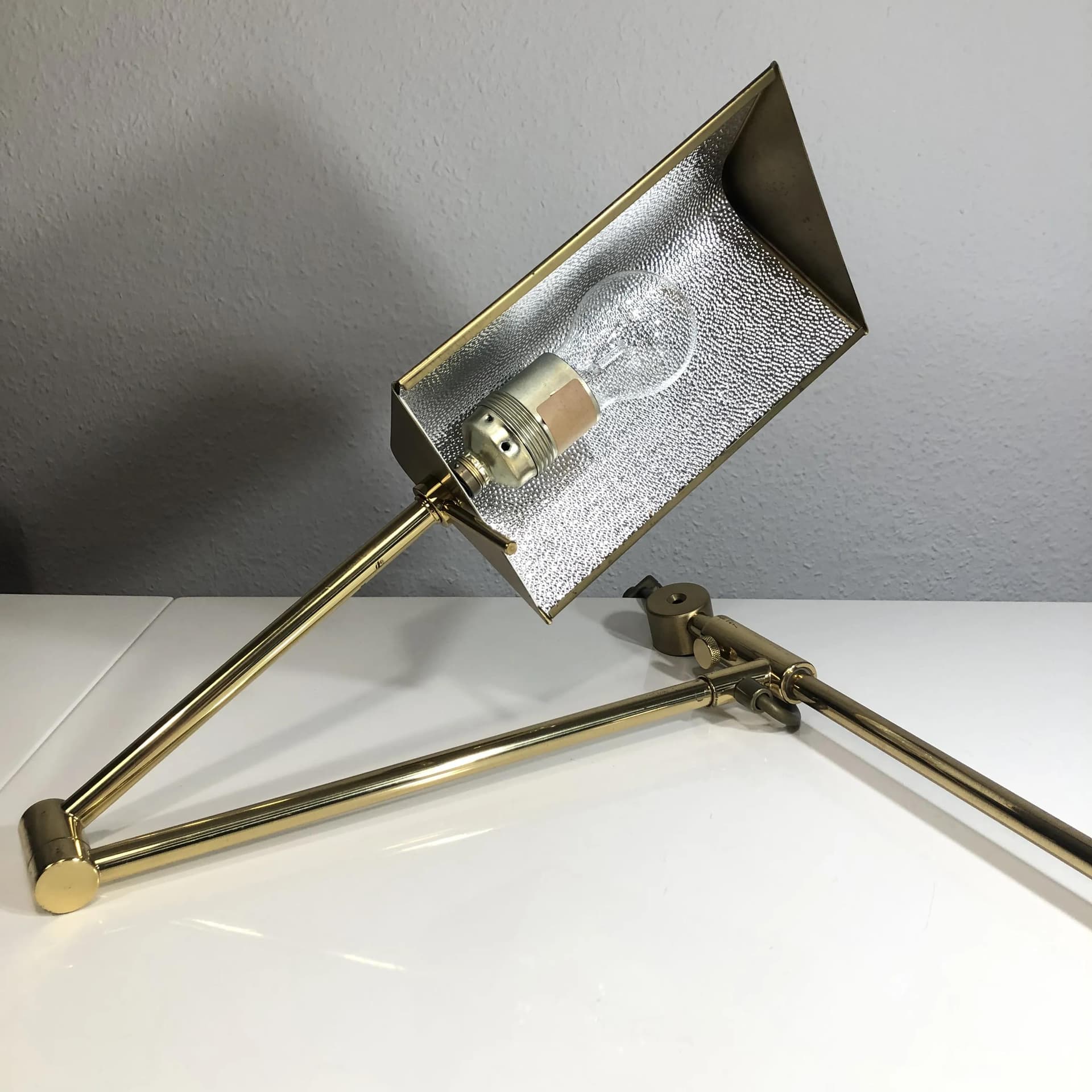 Kinkiet, mosiądz złoty, GKS Leuchten, Niemcy, lata 70. - 32056