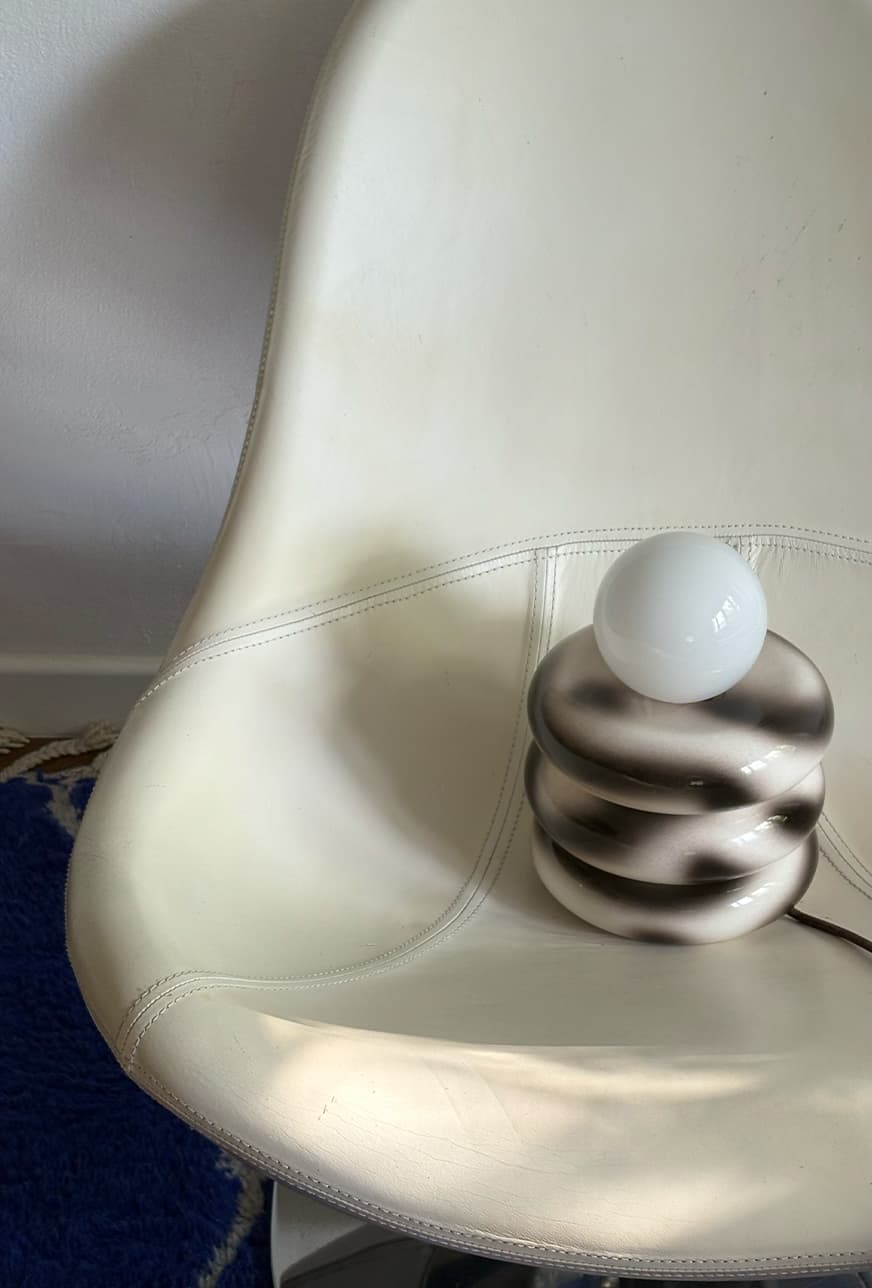 Lampa stołowa Neso biały i czarny, Nodi Studio - 3784